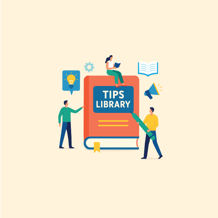 An illustrated cover of a book and people around it