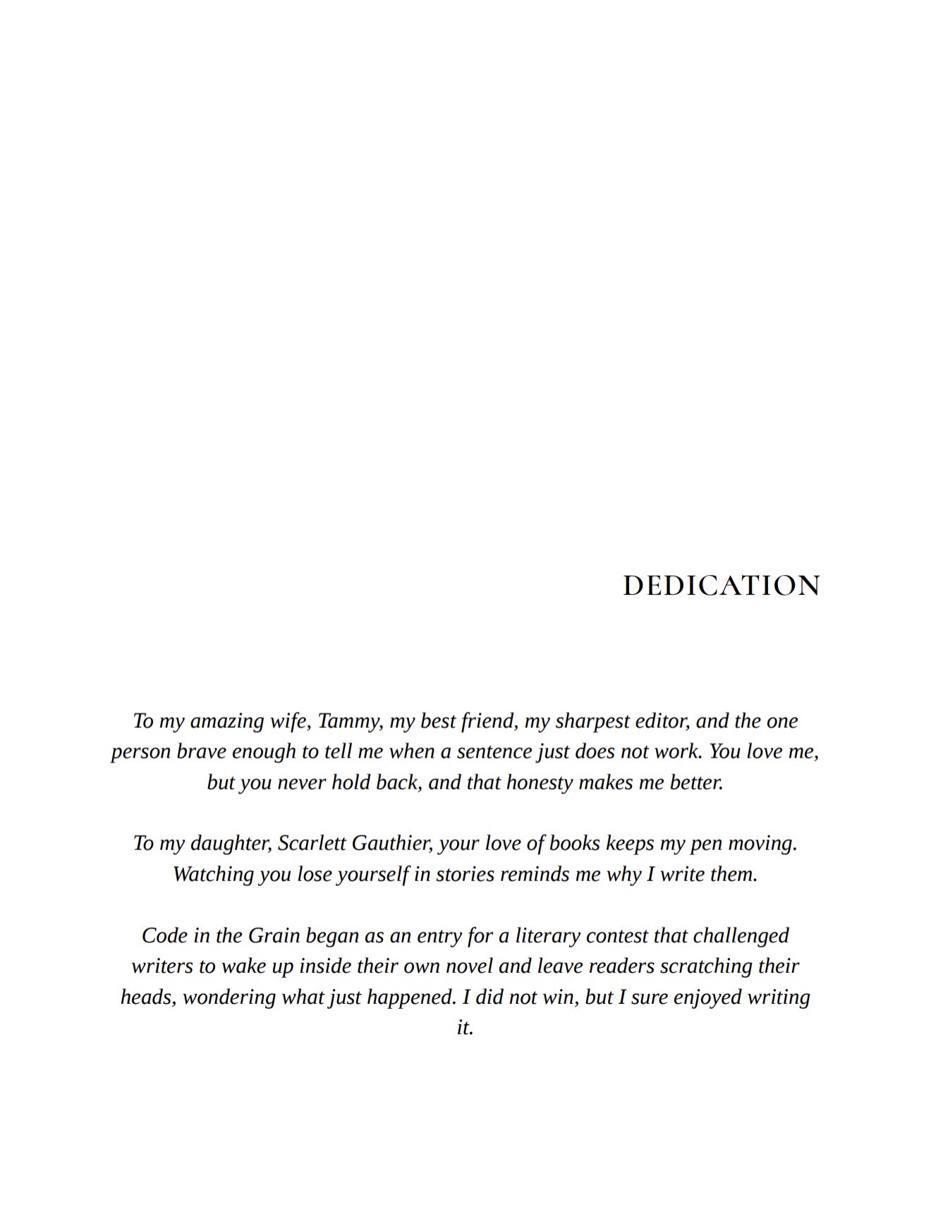 Inside the book