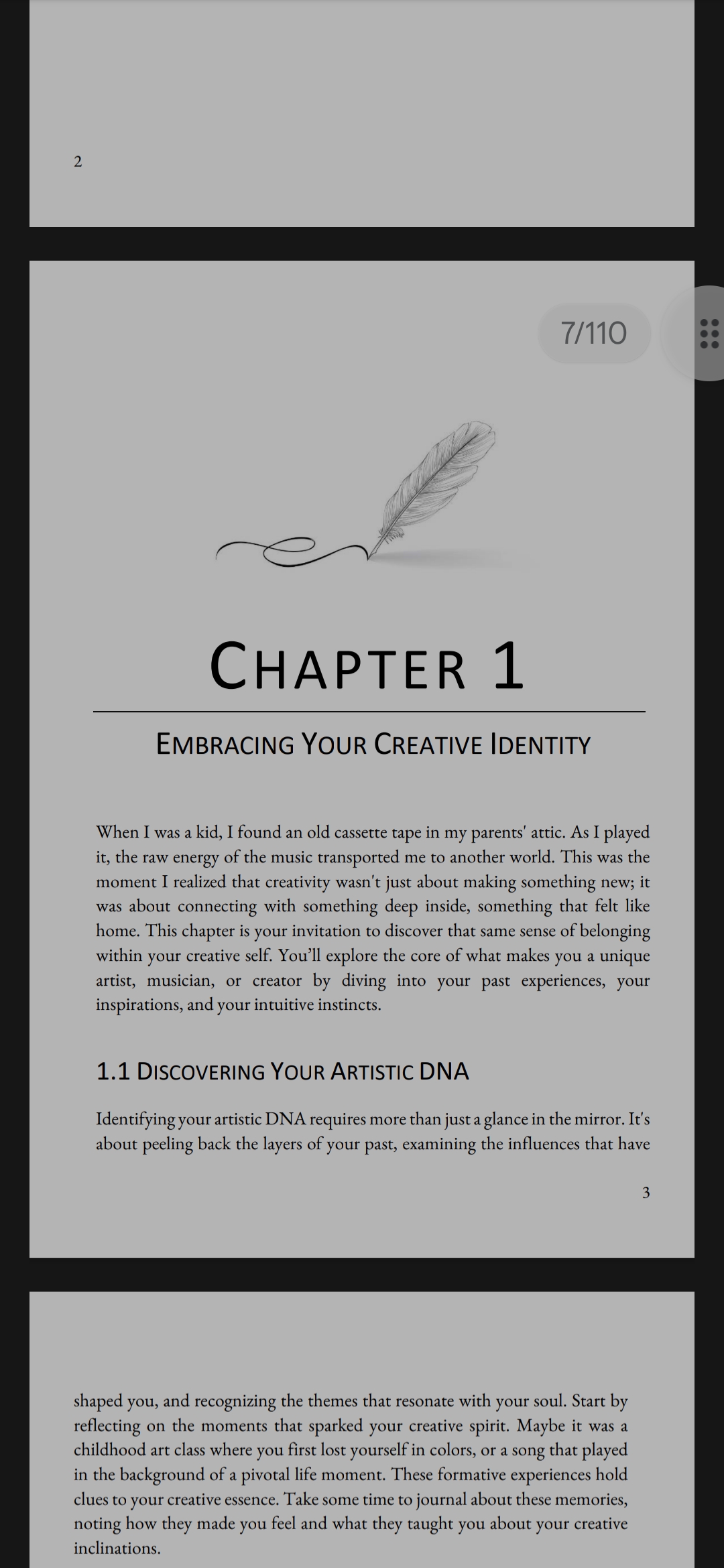 Inside the book
