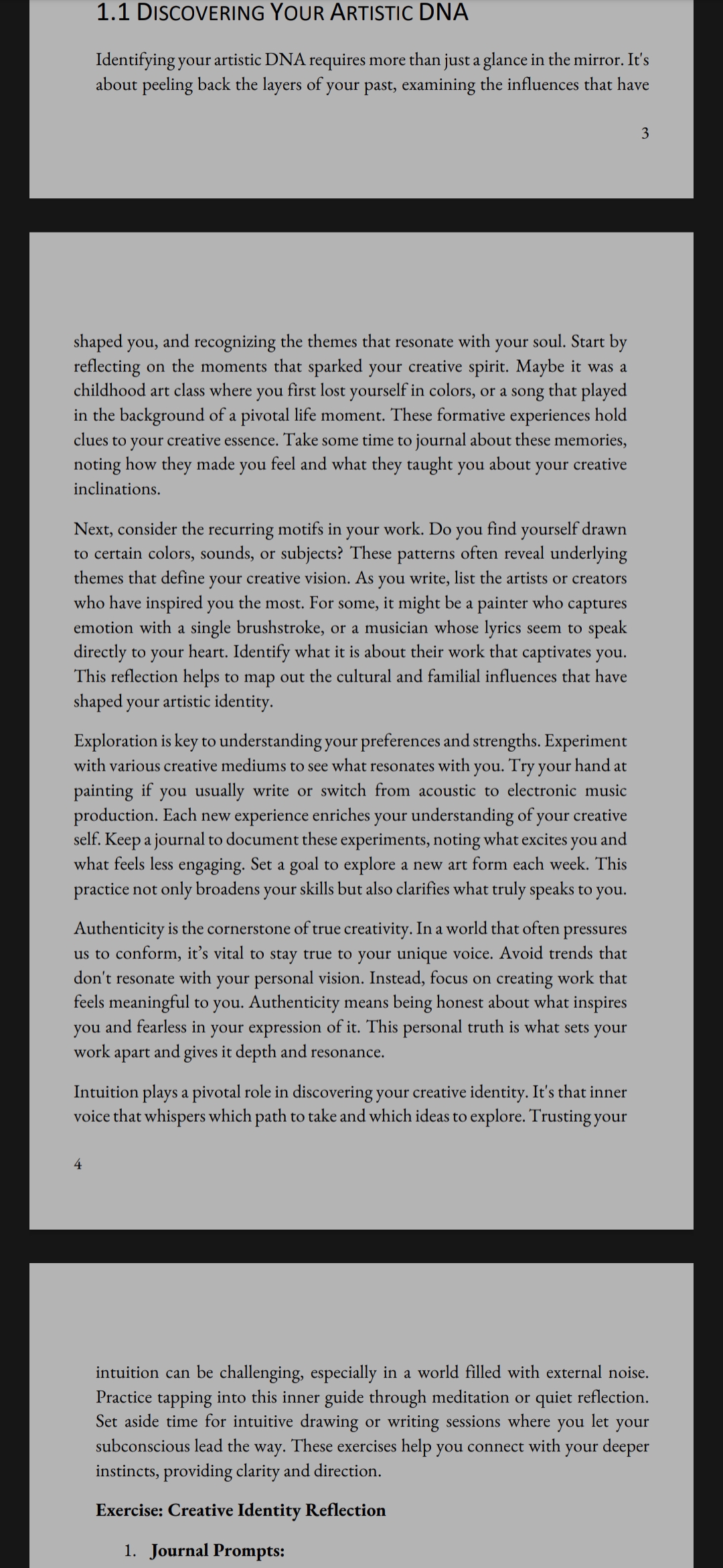 Inside the book
