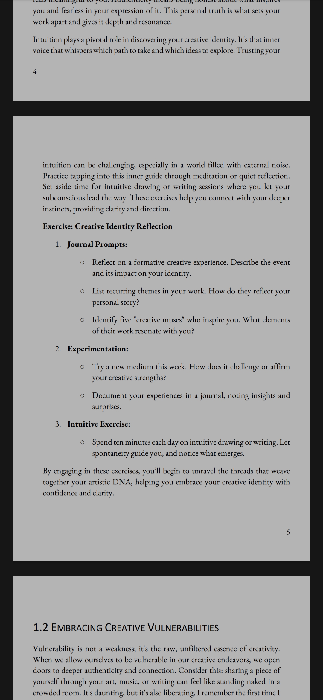 Inside the book