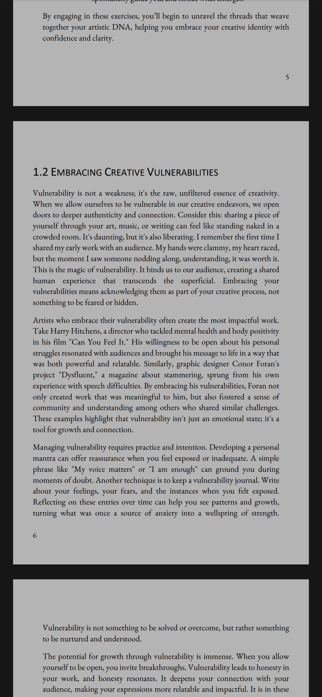 Inside the book