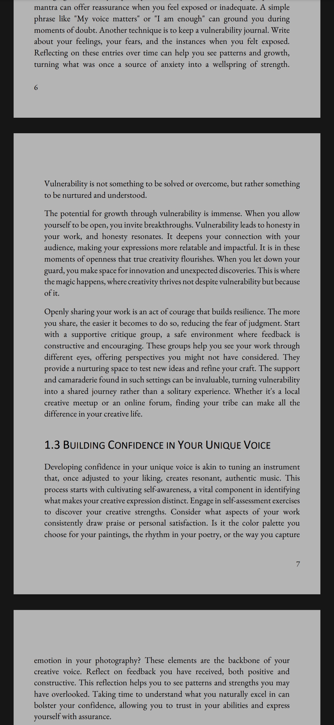 Inside the book
