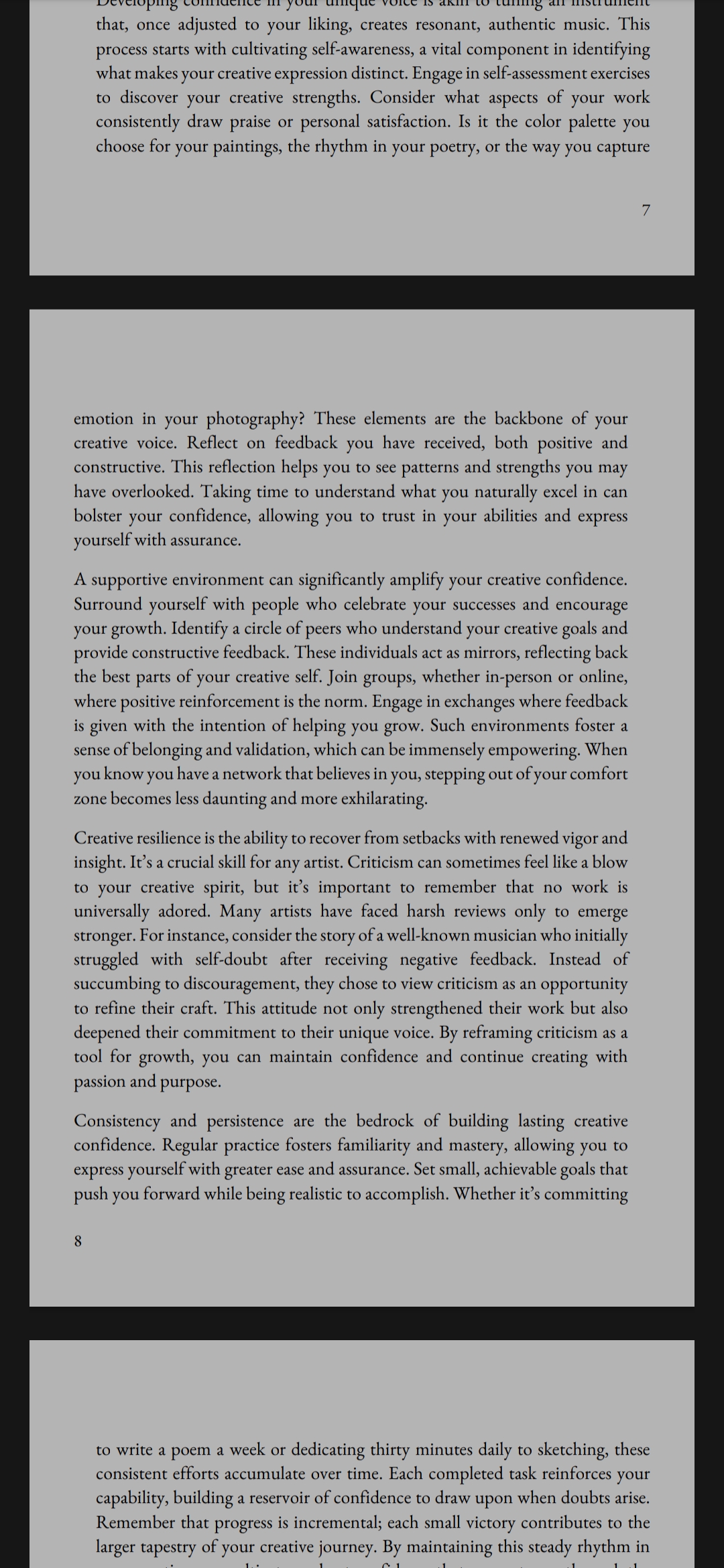 Inside the book