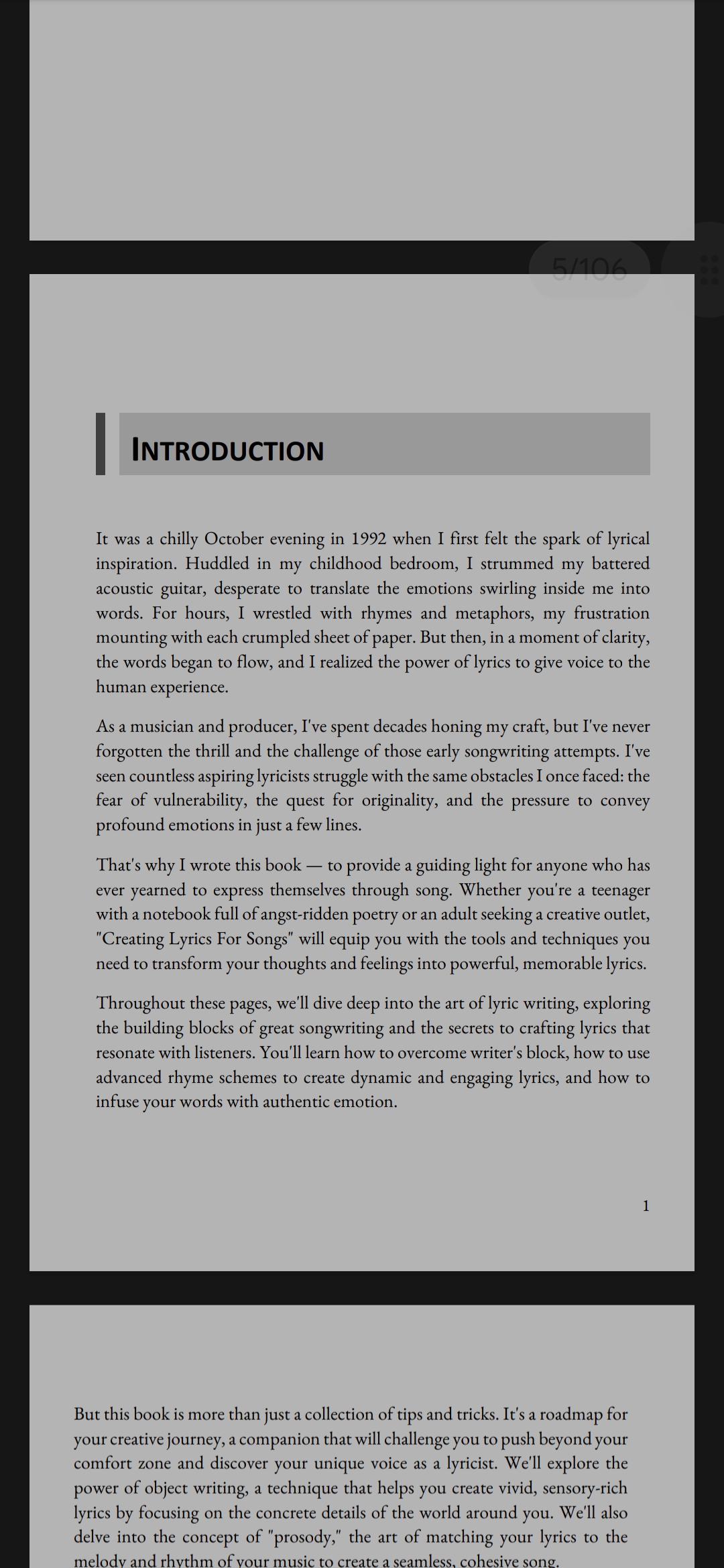 Inside the book
