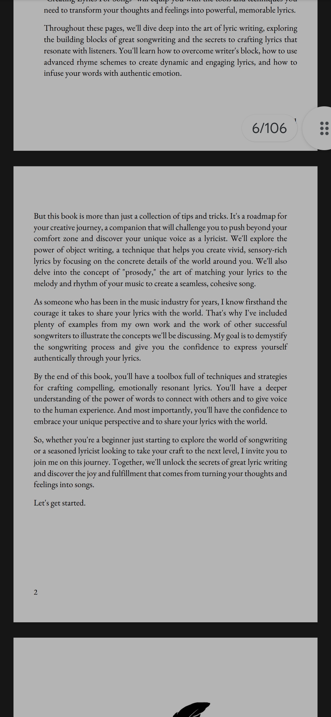 Inside the book