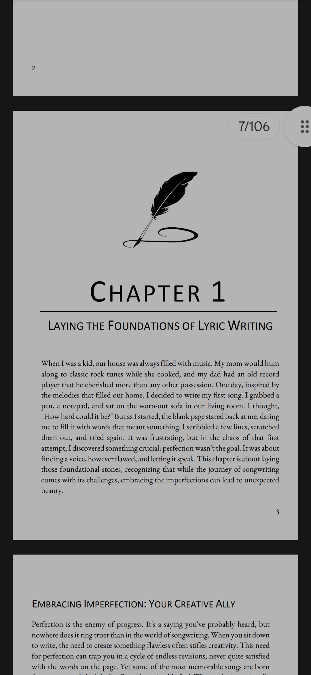 Inside the book