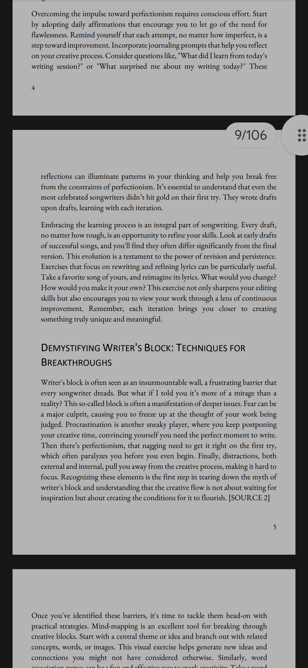 Inside the book