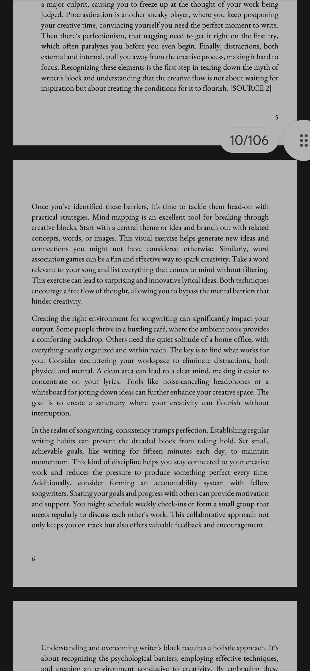 Inside the book
