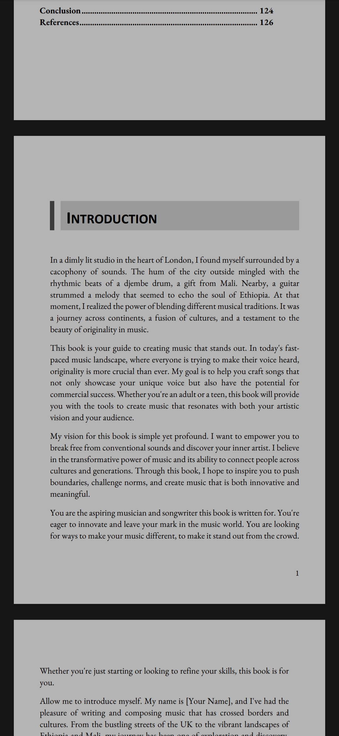 Inside the book
