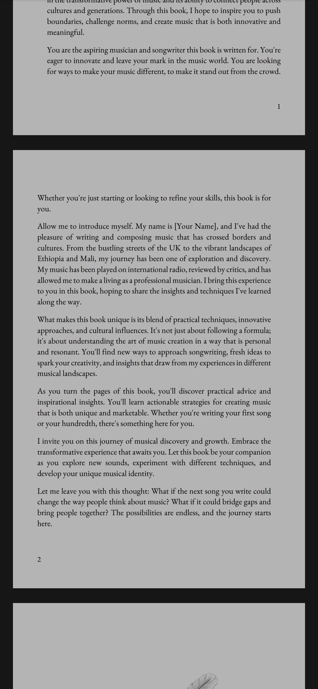 Inside the book