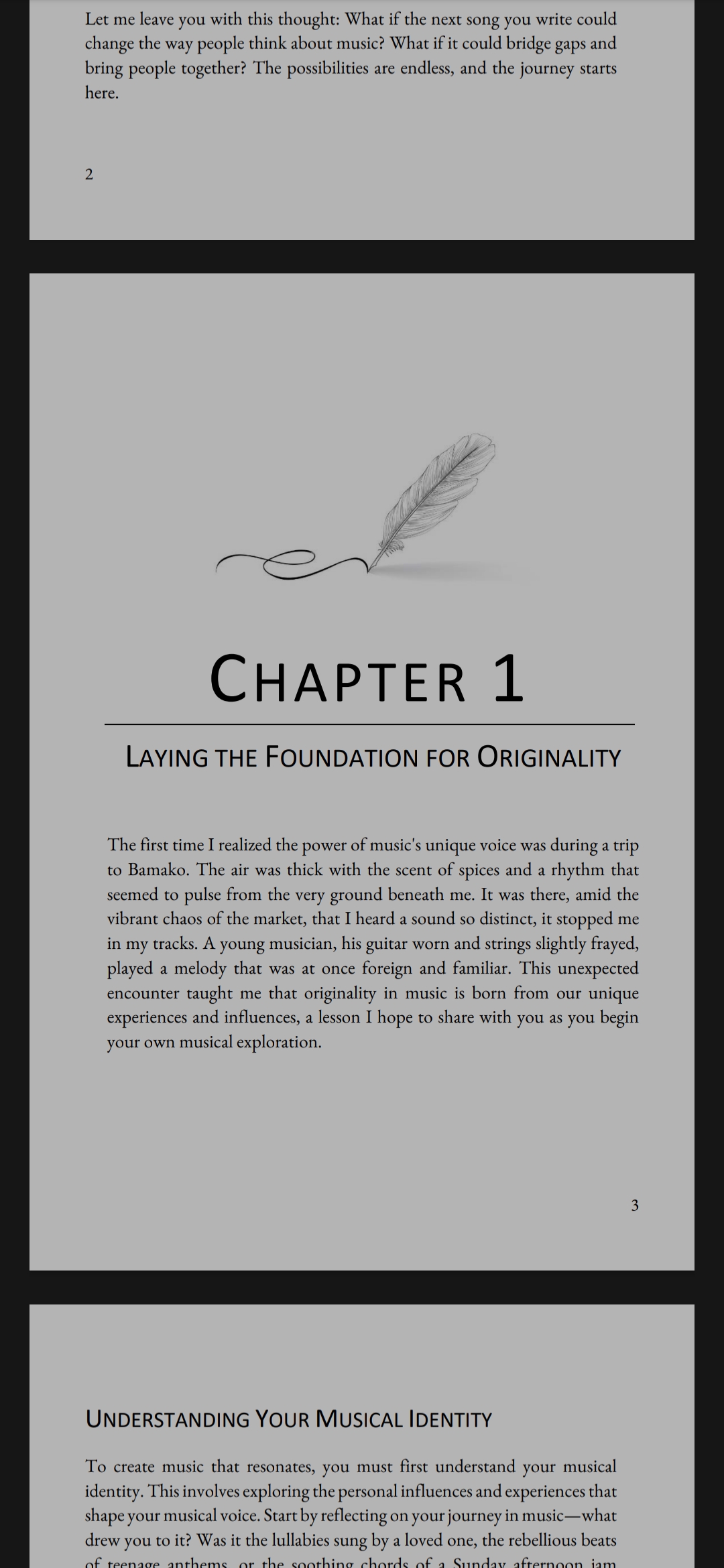 Inside the book