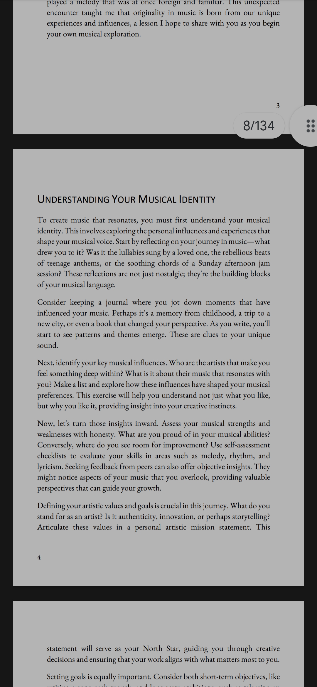 Inside the book