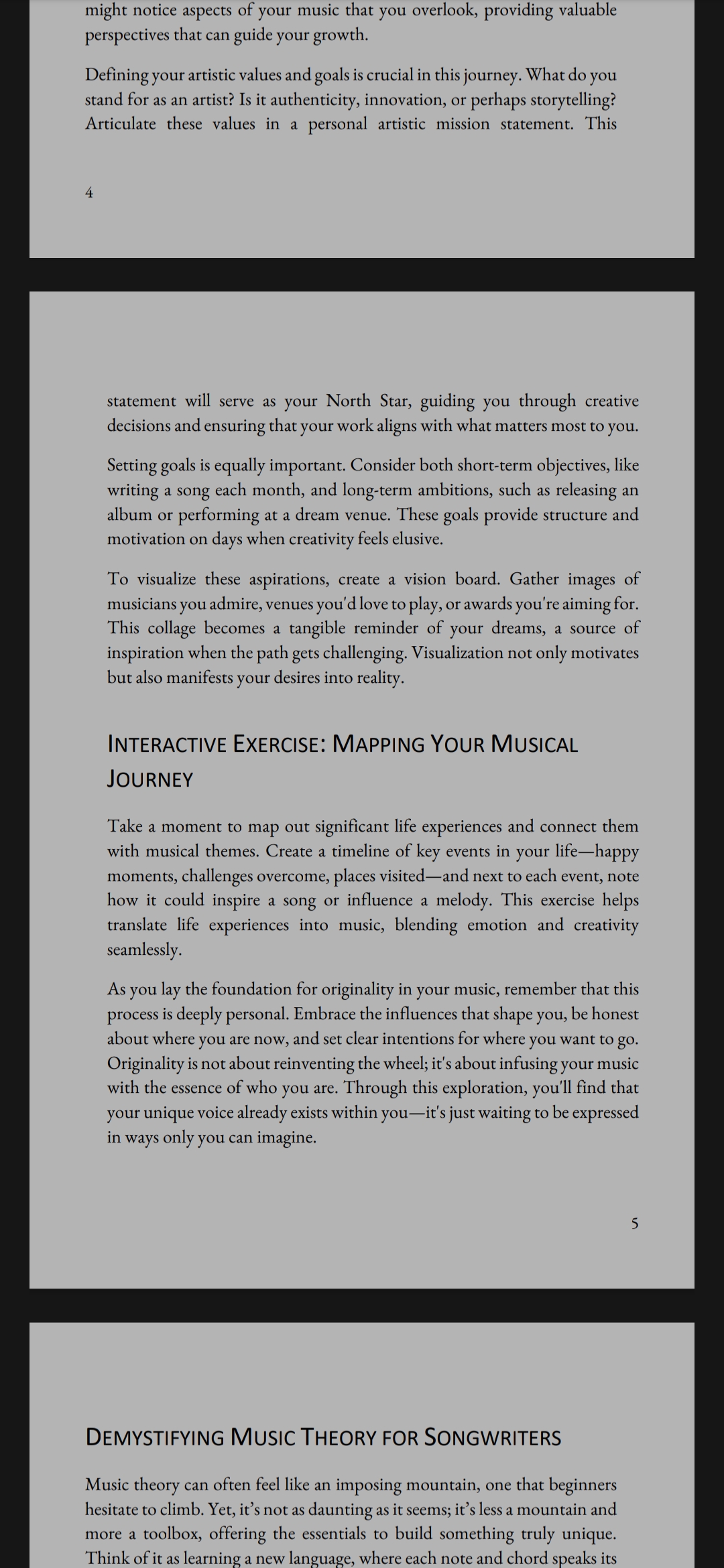 Inside the book