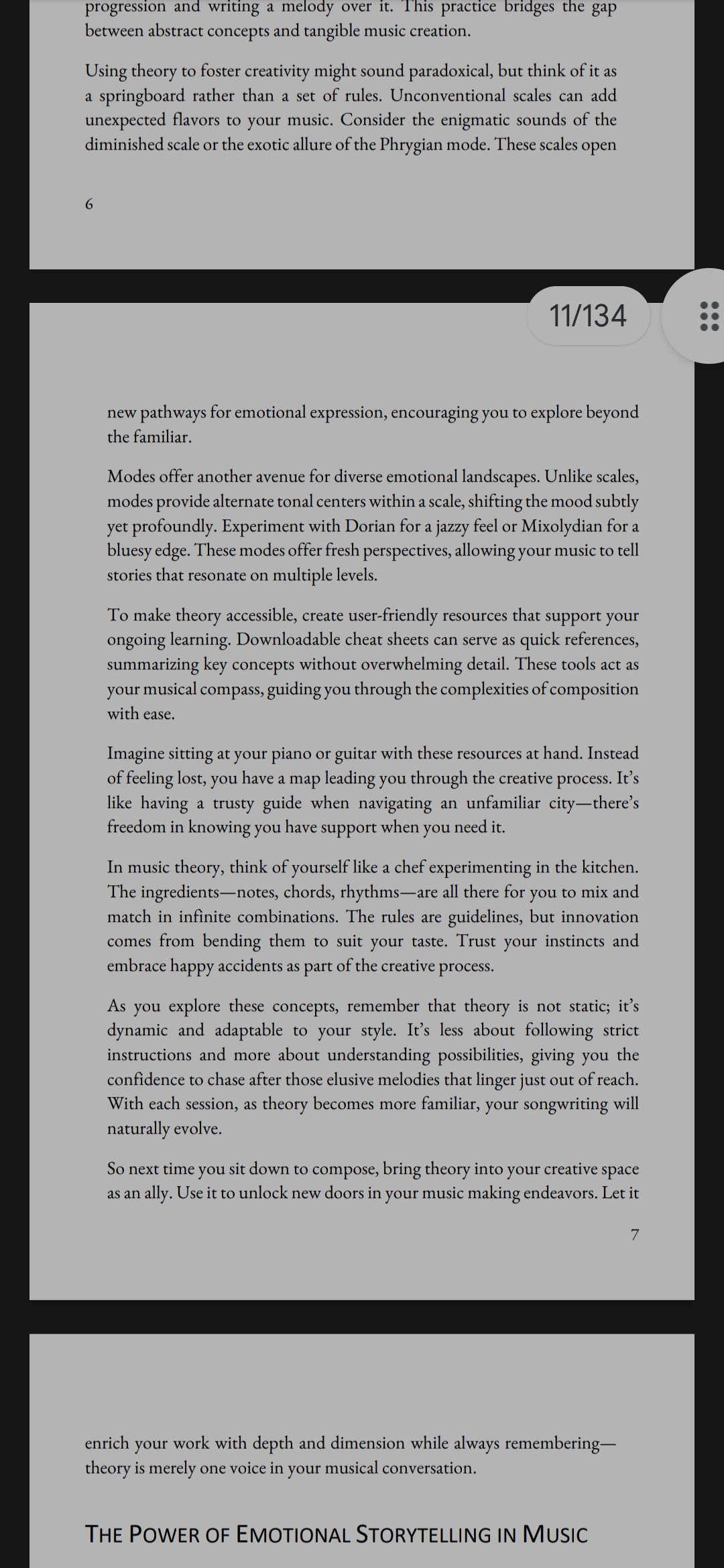 Inside the book