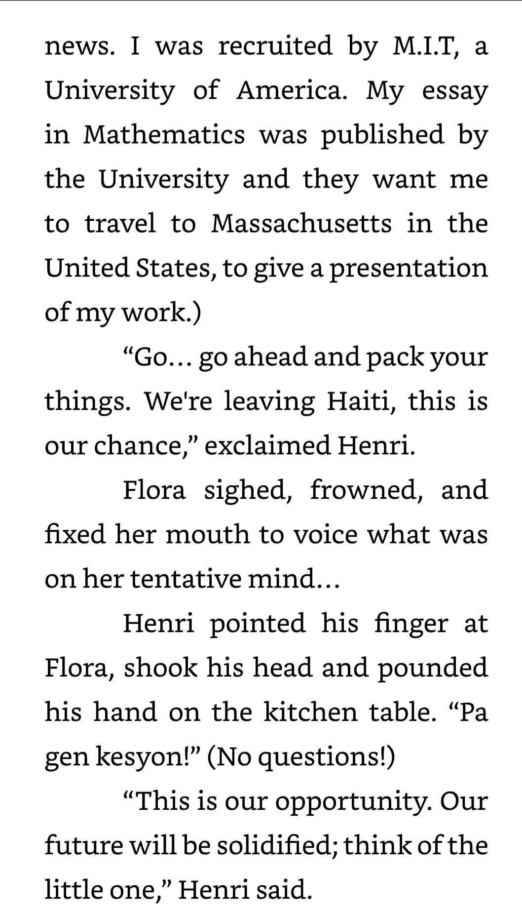 Inside the book