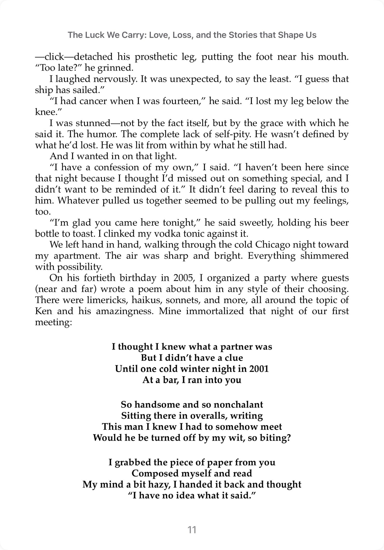 Inside the book