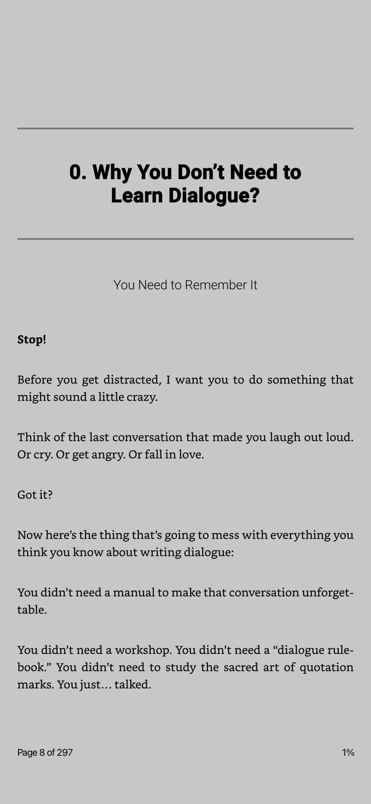 Inside the book